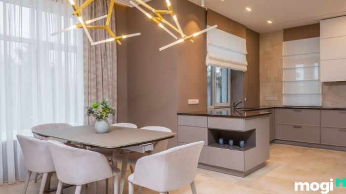 Mẫu thiết kế căn hộ 1 phòng ngủ với bếp mở