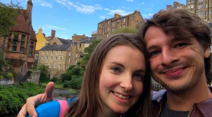 Rachael and Anthony are now pictured in Edinburgh, Scotland, where they currently reside.