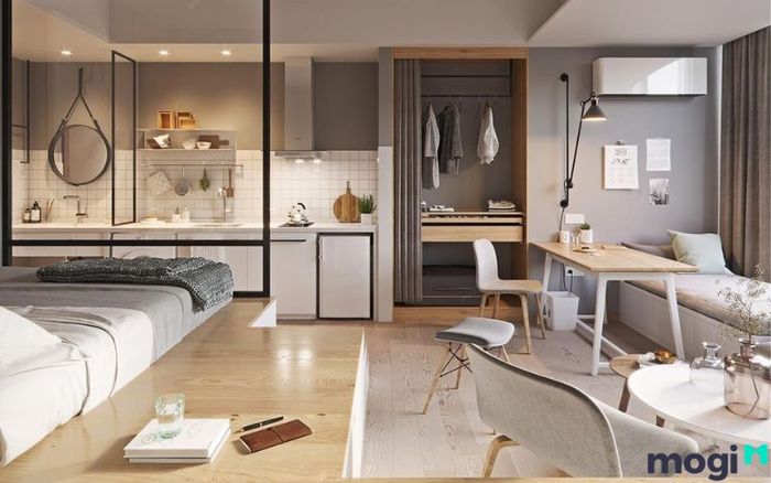 Phong cách thiết kế nội thất chung cư 55m2 trẻ trung, năng động