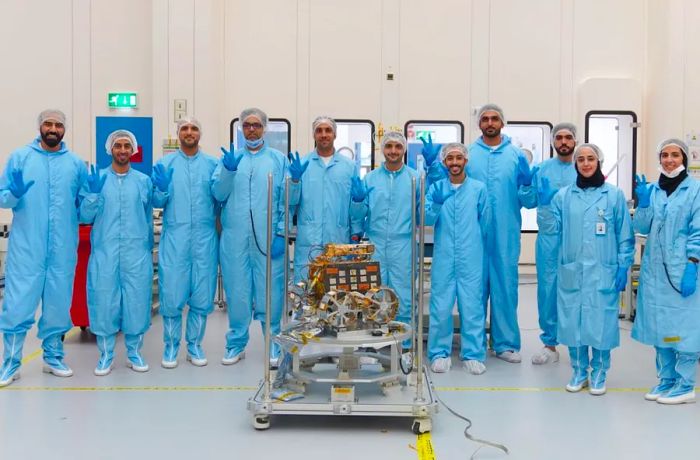 The Rashid Rover was constructed at the Mohammed bin Rashid Space Centre in Dubai.