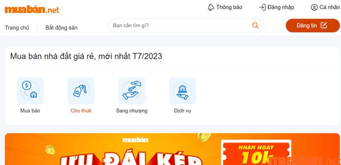 Trong phần Cho thuê, bạn sẽ tìm thấy thông tin chi tiết về các loại hình cho thuê như phòng trọ, nhà ở, và mặt bằng kinh doanh.