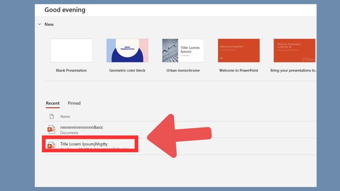 Khôi phục file PowerPoint chưa lưu