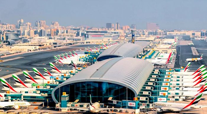 Dubai International (DXB) holds the title of the world’s busiest airport for international passengers.