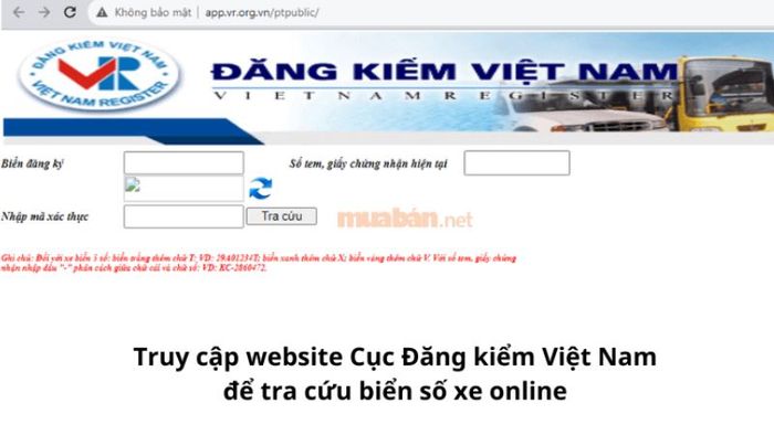 Điền đầy đủ thông tin yêu cầu và tra cứu biển số xe Hà Tĩnh