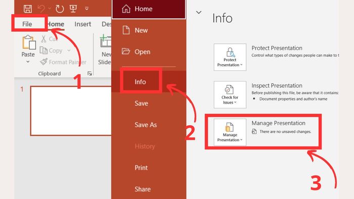 Cách khôi phục file chưa lưu trong PowerPoint