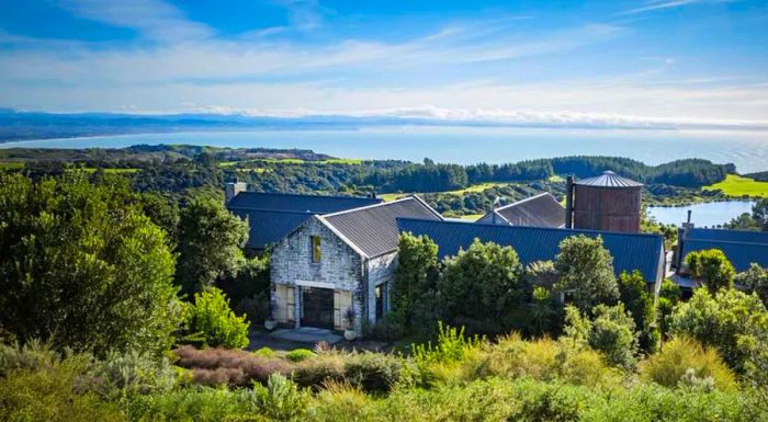 The bird sanctuary surrounding the Hawke's Bay property only enhances the breathtaking scenery.