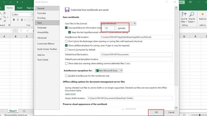 Có thể phục hồi file Excel chưa lưu không?
