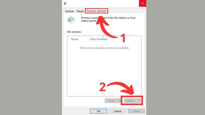 Khôi phục file PowerPoint chưa lưu