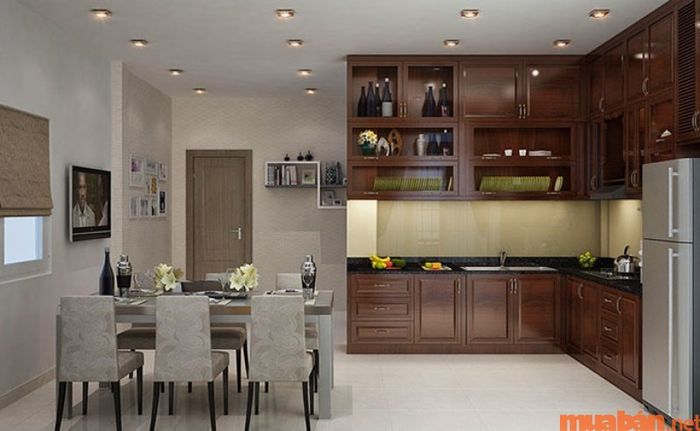 Khi bố trí phòng bếp, nên chọn vị trí ở cung xấu và quay về hướng tốt để gia đình luôn được bình an và thịnh vượng.