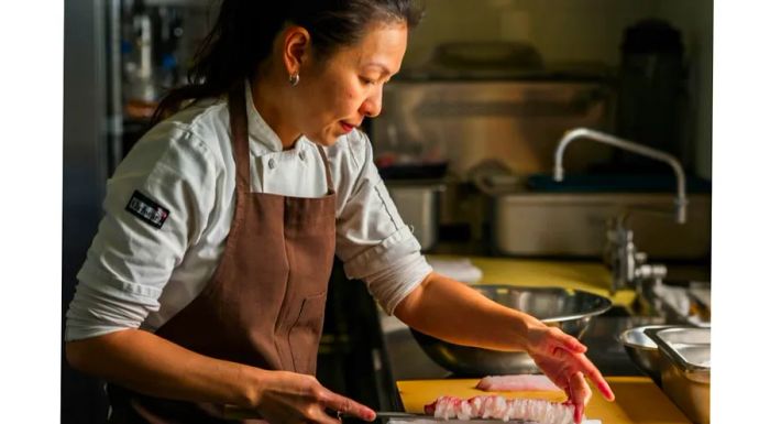 Niki Nakayama, chef-owner of n/naka in Los Angeles, has been nominated for Outstanding Chef.