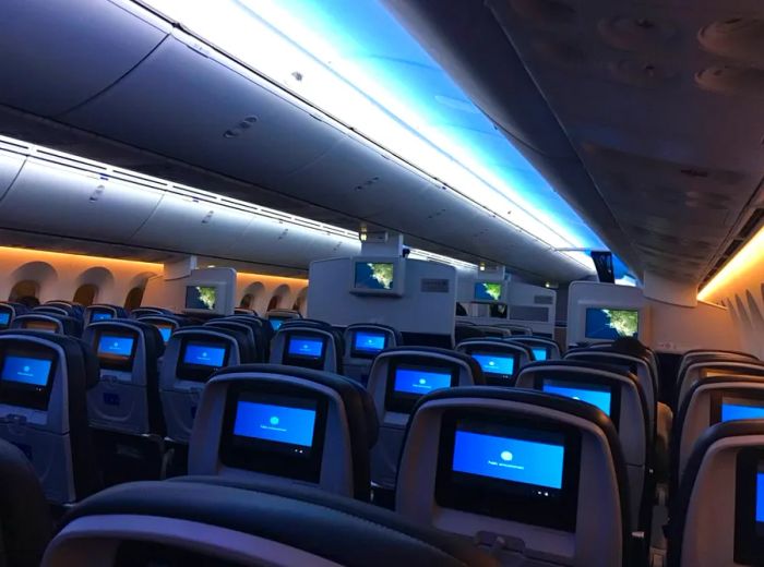 Due to the government’s strict arrival caps, commercial flights into Australia are now nearly empty.