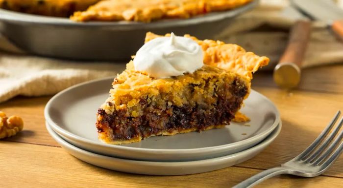 A rich chocolate walnut pie has been at the center of ongoing legal battles.