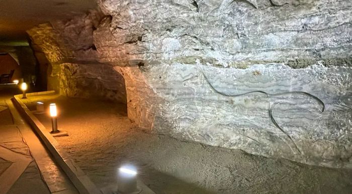 Legend has it that a local child carved these images inside the Duzdag salt caves.