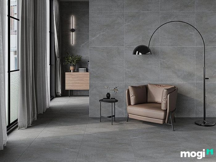 Khi phối màu gạch ốp tường theo phong cách tối giản, màu trung tính thường được ưu tiên, giúp không gian trở nên rộng rãi và thanh thoát.