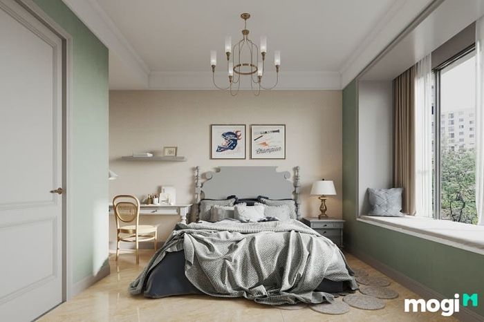 Màu vàng, kem và trắng là những gam màu phổ biến được ưa chuộng trong phong cách cổ điển, tạo ra không gian ấm cúng và sang trọng.