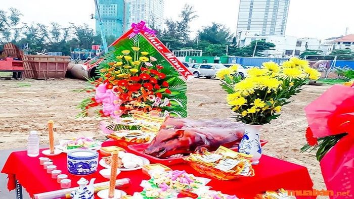 Lễ vật trong bộ Tam Sên dùng để cúng động thổ khi xây dựng công trình là gì?