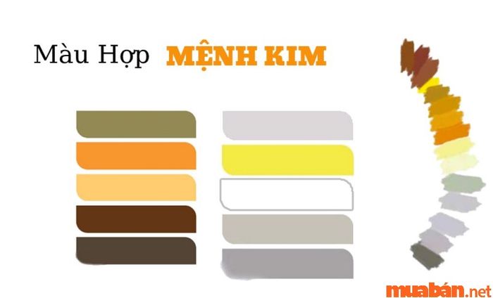 Những màu sắc phù hợp với mệnh Kim