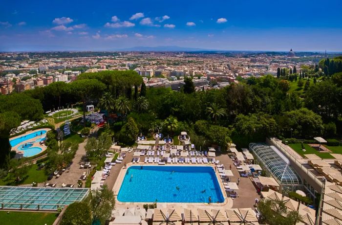 The views from La Pergola over the Eternal City are nothing short of breathtaking.