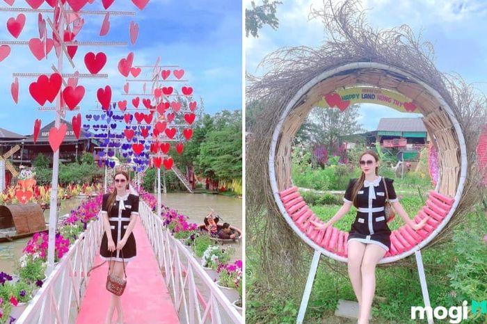 Khu du lịch Happy Land Hùng Thy được xây dựng với mô hình sông nước miệt vườn, tạo nên không gian thanh thoát và đầy lôi cuốn.