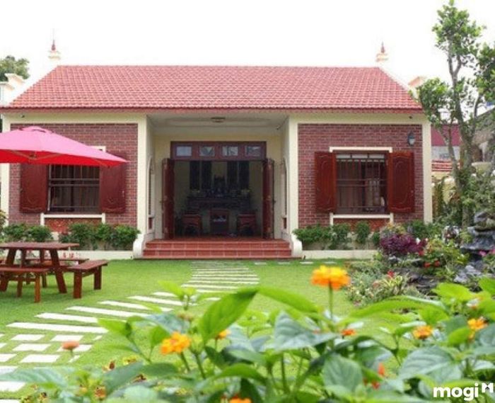 Nhà 3 gian theo phong cách truyền thống vẫn duy trì những đặc điểm mang đậm dấu ấn văn hóa dân tộc.