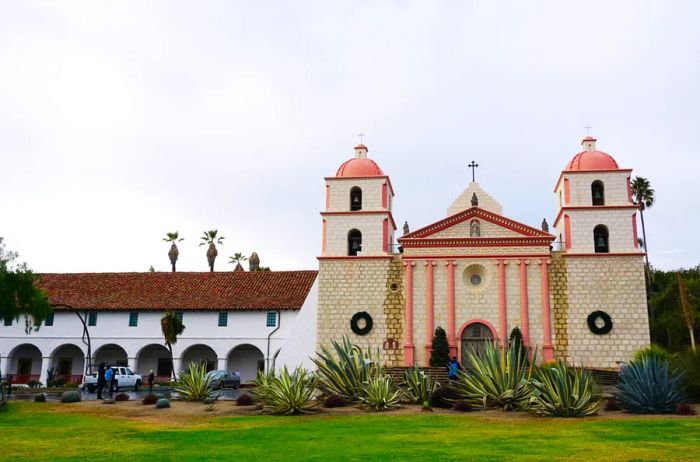 The Santa Barbara Mission stands as a key cultural and historical monument in the area.