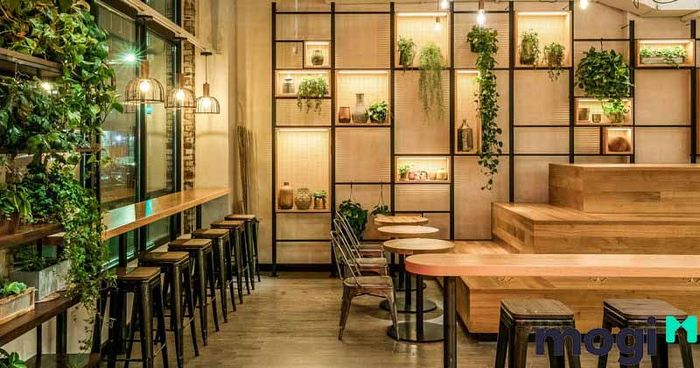 Dù bạn chọn phong cách thiết kế nào cho quán cafe, cây cảnh luôn là yếu tố không thể thiếu để tạo nên không gian tươi mới và gần gũi với thiên nhiên.