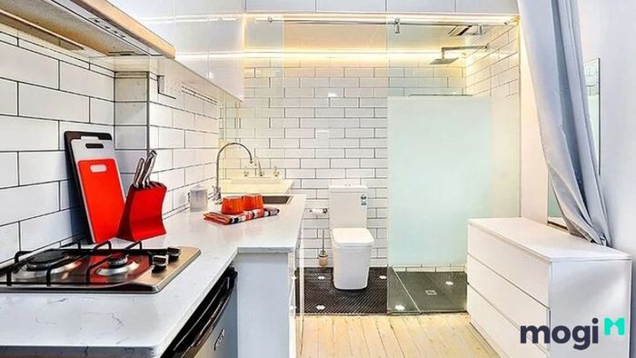 Hướng bếp không nên đối diện nhà vệ sinh