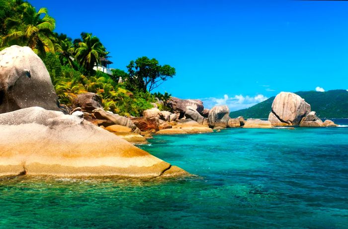 Crystal-clear waters of the Seychelles