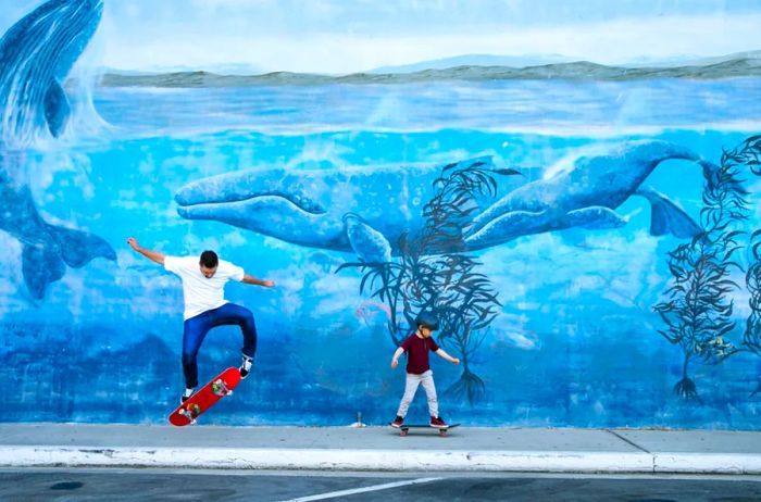 Oceanside is vibrant with its public spaces adorned with colorful art displays.