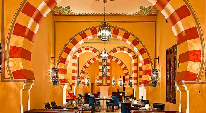 The Saraya restaurant at the Old Cataract Hotel is renowned for offering authentic Egyptian cuisine.