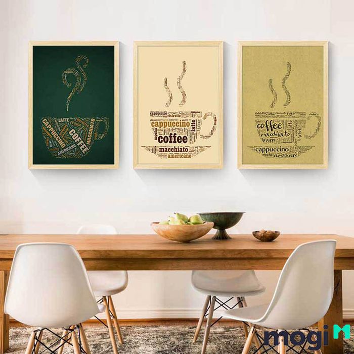 Hãy lựa chọn kiểu trang trí quán cafe dựa trên phong cách tranh mà bạn muốn sử dụng.
