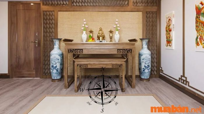 Lựa chọn hướng đặt bàn thờ cần dựa vào tuổi của gia chủ để đảm bảo phong thủy tốt nhất.