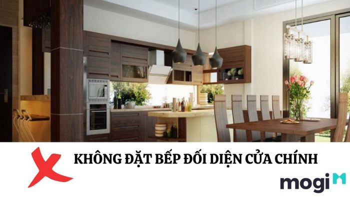Nhà hướng Bắc đặt bếp hướng nào – Tránh đặt bếp đối diện cửa chính