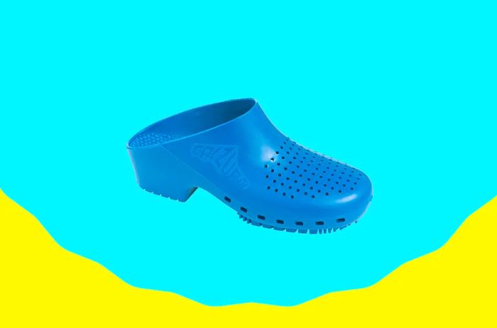 Blue rubber clog