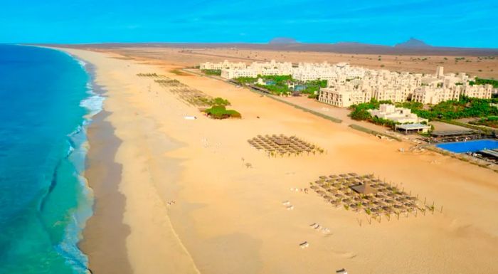 Boa Vista Island, one of the islands in the Cape Verde archipelago, offers stunning landscapes and serene beaches.