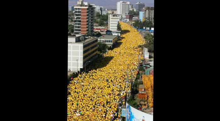 The annual Great Ethiopian Run in Addis Ababa has become a favorite event for tourists.