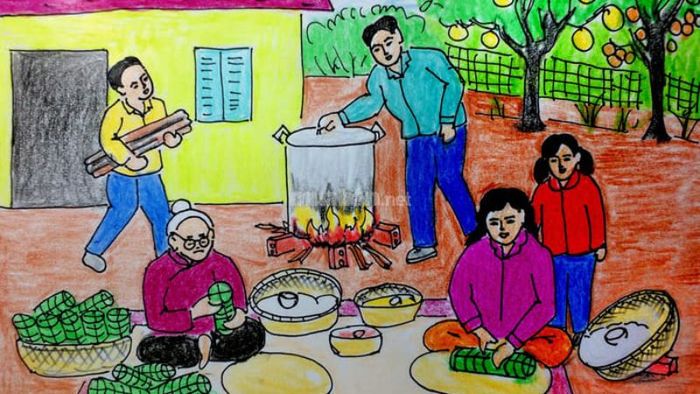 Cảnh gói bánh chưng của người Việt, nét đẹp văn hóa vào mỗi dịp Tết