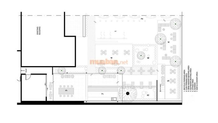 Mẫu thiết kế quán cà phê sân vườn đơn giản, tinh tế – Nguồn ảnh: Sưu tầm