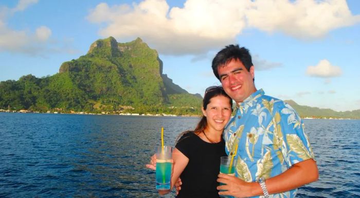 Here’s Irma and Rodrigo on their honeymoon in the stunning Bora Bora, French Polynesia.