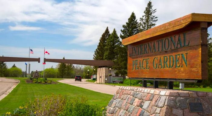 The International Peace Garden is located right on the US-Canada border.