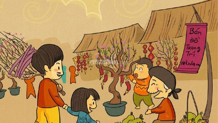 Cảnh tượng mọi người vội vã mua sắm, chuẩn bị rộn ràng đón Tết