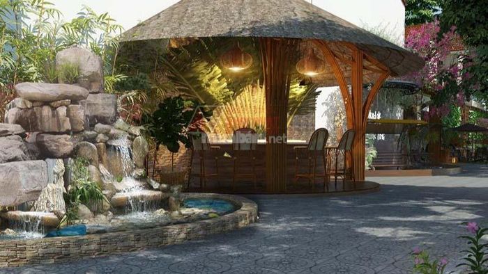 Thiết kế quán cà phê sân vườn phong cách đồng quê mang đến không gian bình yên, thư giãn – Nguồn ảnh: Sưu tầm