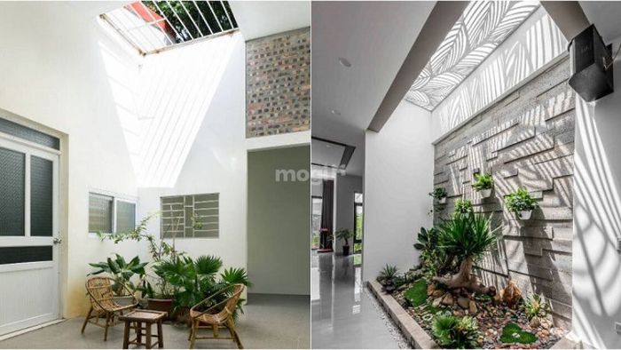 Giếng trời thông gió trong nhà mang đến những hiệu ứng thị giác đặc biệt, tạo nên sự khác biệt cho không gian sống.