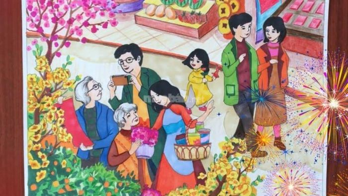 Mọi người đang hối hả mua sắm, chuẩn bị đón Tết sum vầy