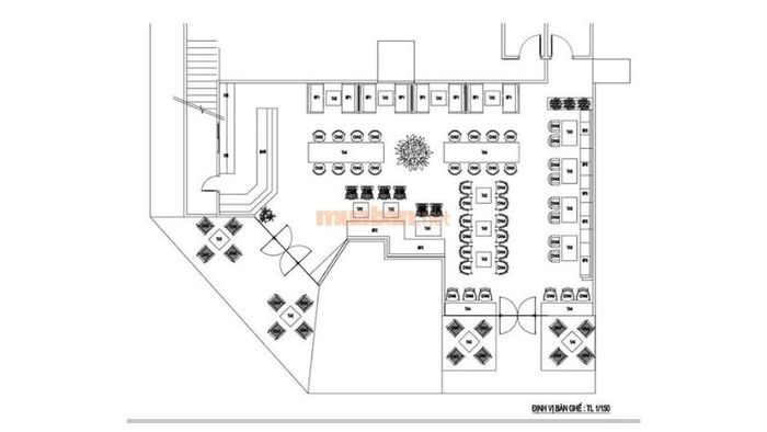 Mẫu thiết kế quán cà phê sân vườn phong cách hiện đại - Nguồn ảnh: Sưu tầm