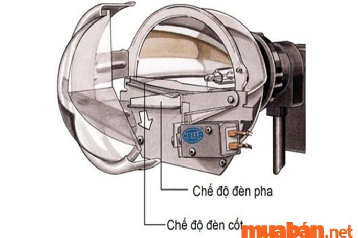 Cấu tạo của đèn xenon