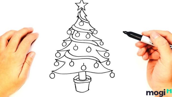 Thử vẽ cây thông Noel từ hình tam giác lượn sóng