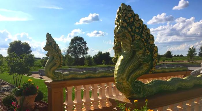 Watt Munisotaram is a sprawling 40-acre complex that houses the largest Cambodian Buddhist temple in the U.S.