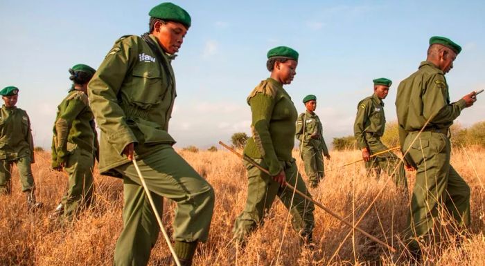 A typical day for Team Lioness often starts at 5 a.m. with a run and breakfast, followed by a briefing and a four-hour morning patrol.