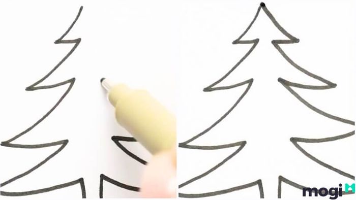 Vẽ cây thông từ những góc nhỏ thật dễ dàng và thú vị.